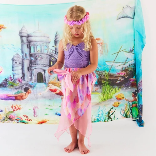 Pink Mermaid Skirt From Sarah's Silks | Tittlemouse Toys
