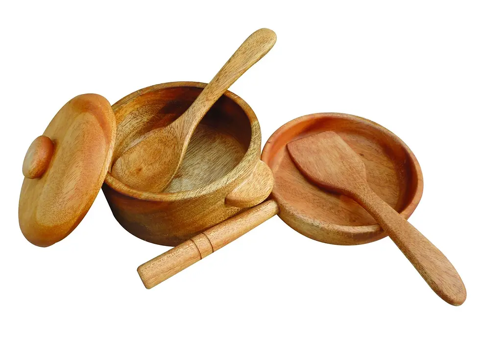 Miniatură: Mahogany Pots and Pans Set from Qtoys Australia