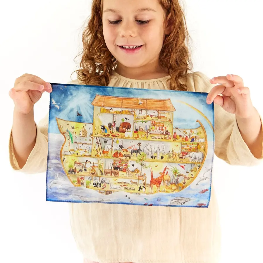 Thumbnail: Noah's Ark Mini Mini Seek and Find Playsilk from Sarah's Silks