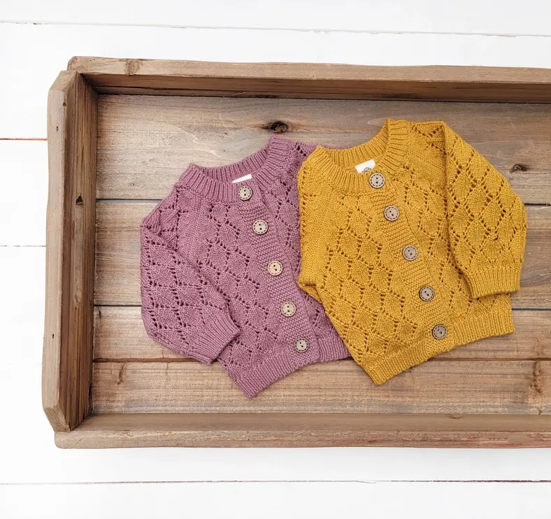 Миниатюра: Mustard Knit Cardigan Sweater 100% Cotton