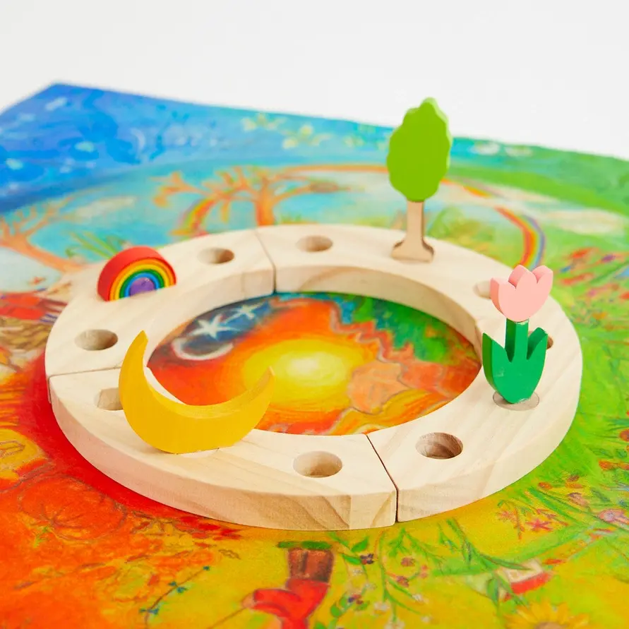 Thumbnail: Wooden Birthday Ring from Sarah's Silks (Charms Not Included)