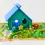 Прев'ю: Wooden Painted Fairy or Gnome Cottage from Sarah's Silks