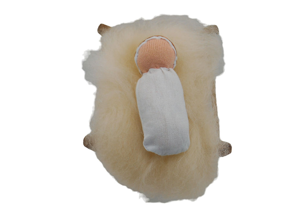 Thumbnail: Christmas Nativity Scene and Angel Set Waldorf Dolls by Evi