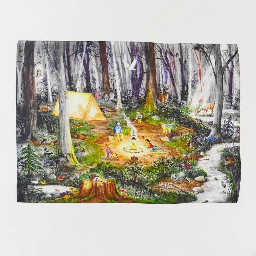 Thumbnail: Camping Seek & Find Playsilk from Sarah's Silks