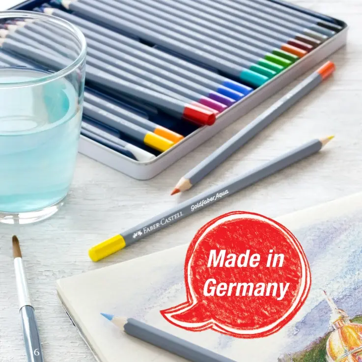 Thumbnail: Goldfaber Aqua Watercolor Pencils, Tin of 48 from Faber-Castell
