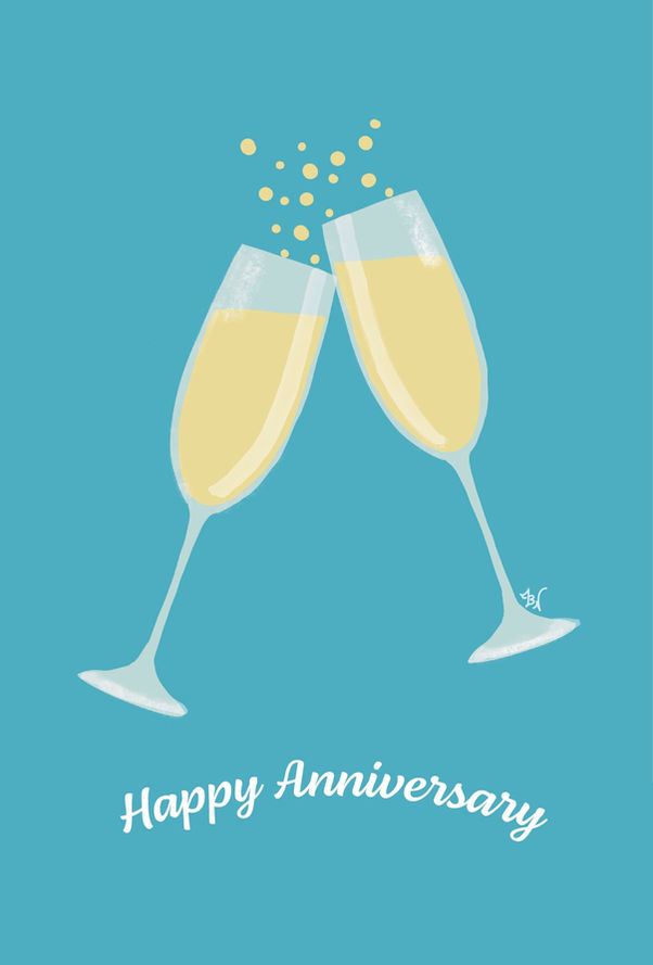 Anniversary Card made in Procreate and Illustrator