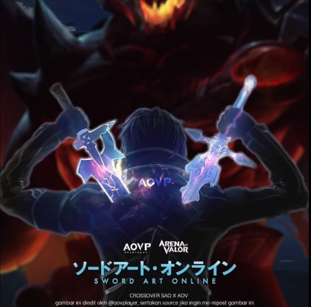 Tấm poster bí ẩn với hình ảnh nhân vật Kirito cầm song kiếm được Garena đăng tải. |JP88