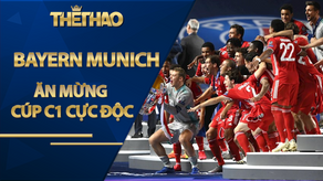 Vua châu Âu Bayern Munich ăn mừng Cúp C1 cực độc, Lewandowski ôm cúp đi ngủ