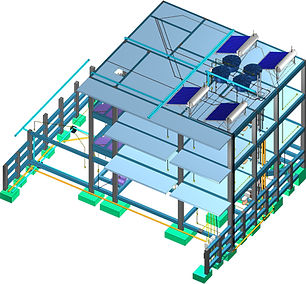 Modelo 3D de projetos complementares de casa de alto padrão