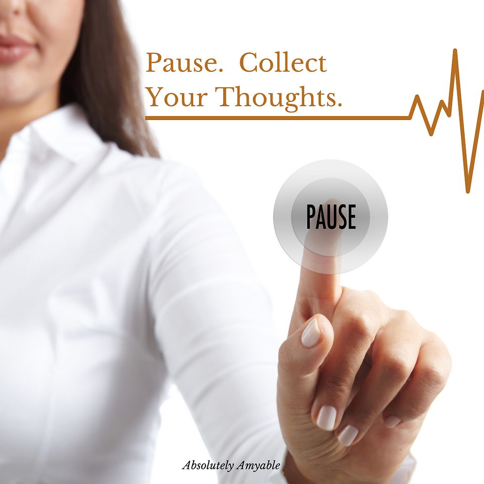 Pause Button Lady Finger On Button Collect Your Thoughts