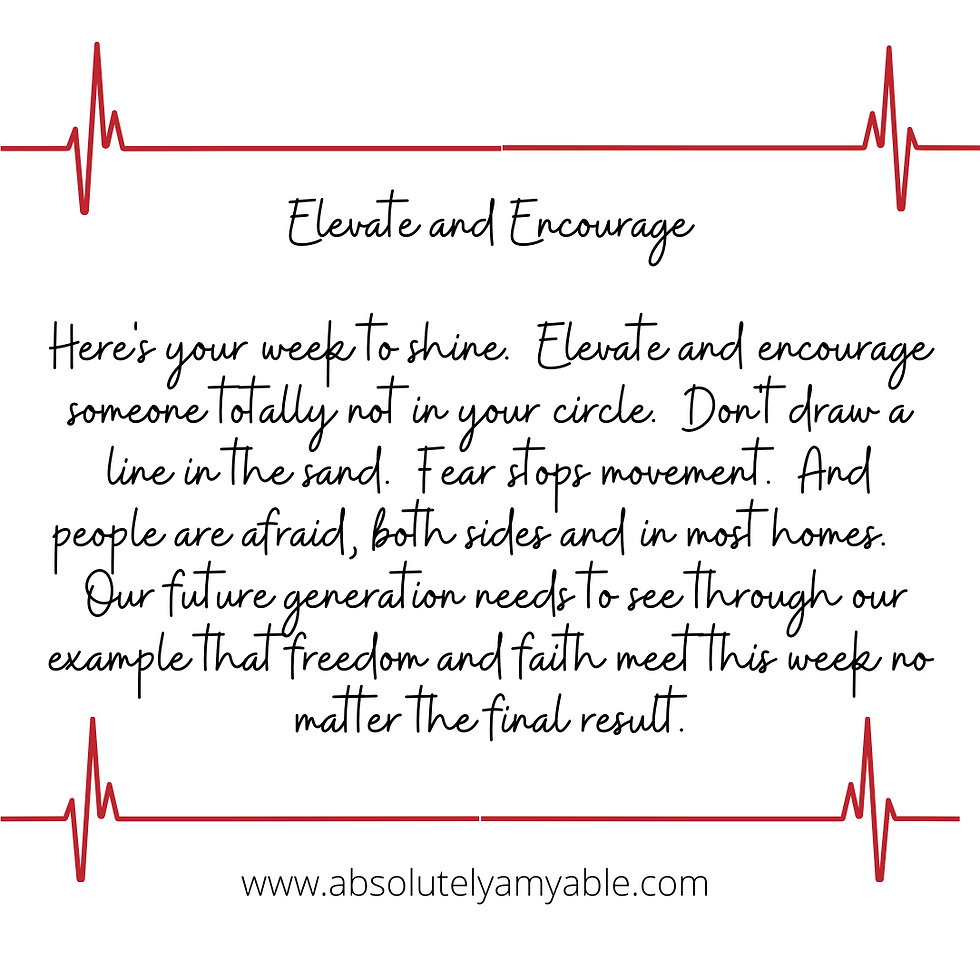 Red EKG Strip Absolutely Amyable Quote Elevate and Embrace