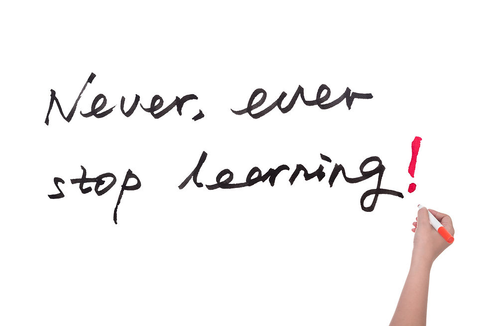 Never Stop Learning Hand Writing