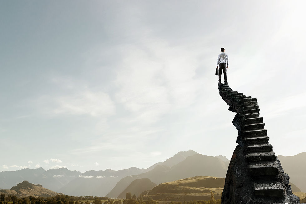 Unknown Next Step Questions Scared Climb Steps