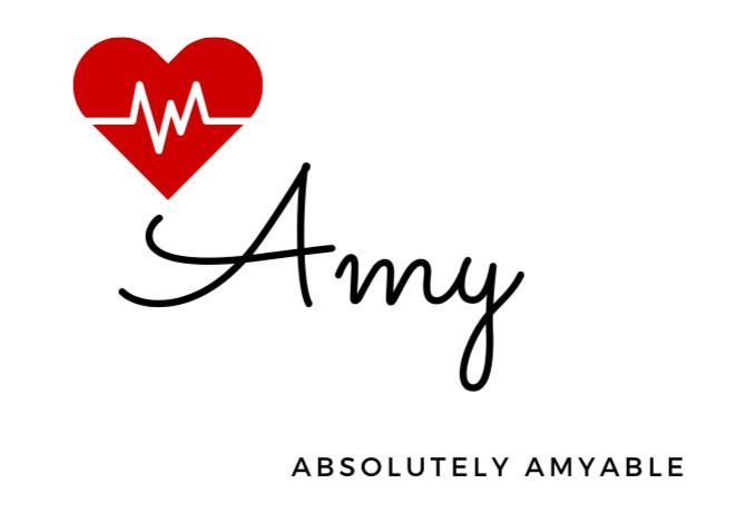 Absolutely Amyable Logo Red Heart EKG