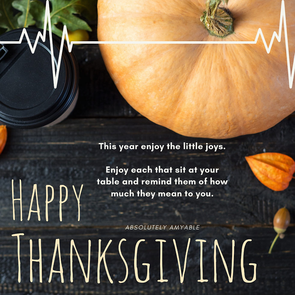 Thanksgiving Quote Orange Pumpkin EKG Absolutely Amyable