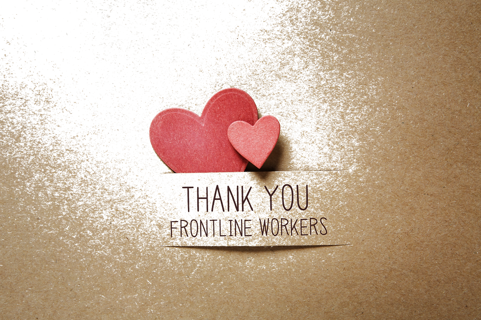 Frontline Worker Thank You Heart Card