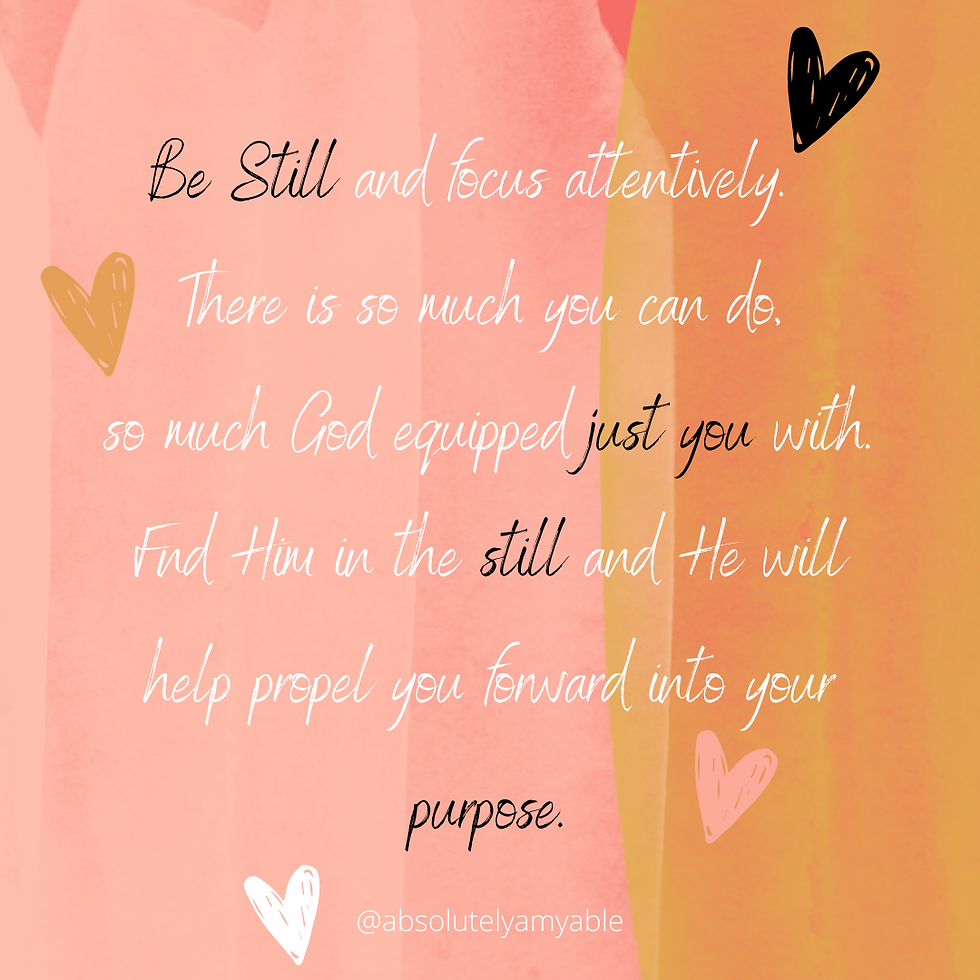 Be Still Quote Orange and Pink Absolutely Amyable