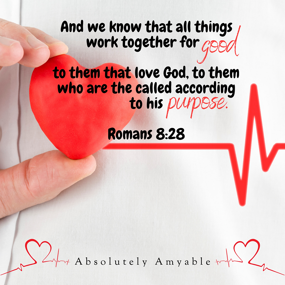 Red Heart Nurse Doctor EKG Strip Romans 8:28