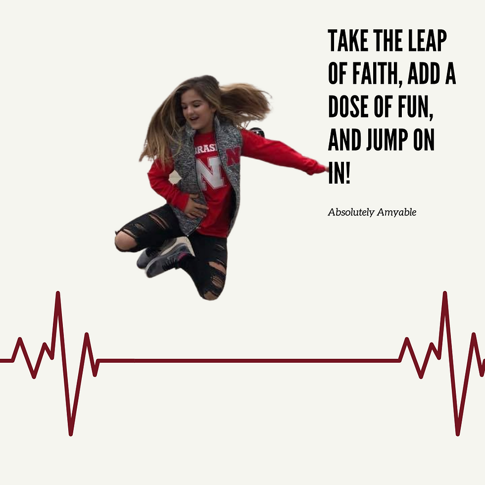 Girl Jumping Leap of Faith Absolutely Amyable