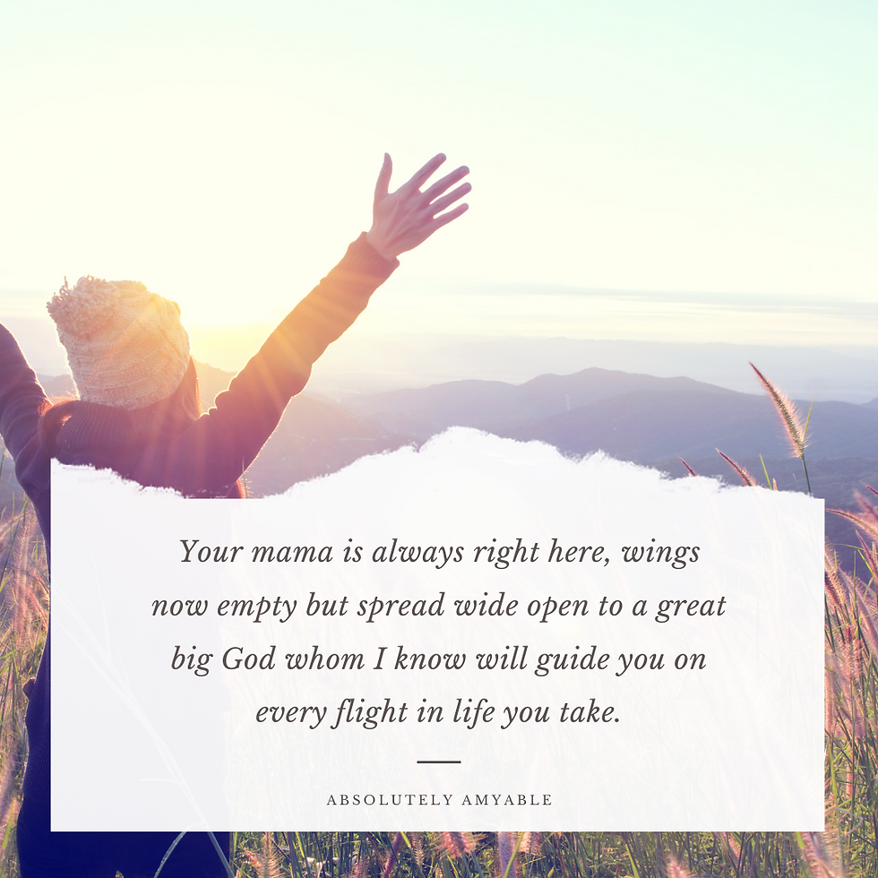 Mama Bird Arms Wide Open Stretched To Sky Absolutely Amyable Quote