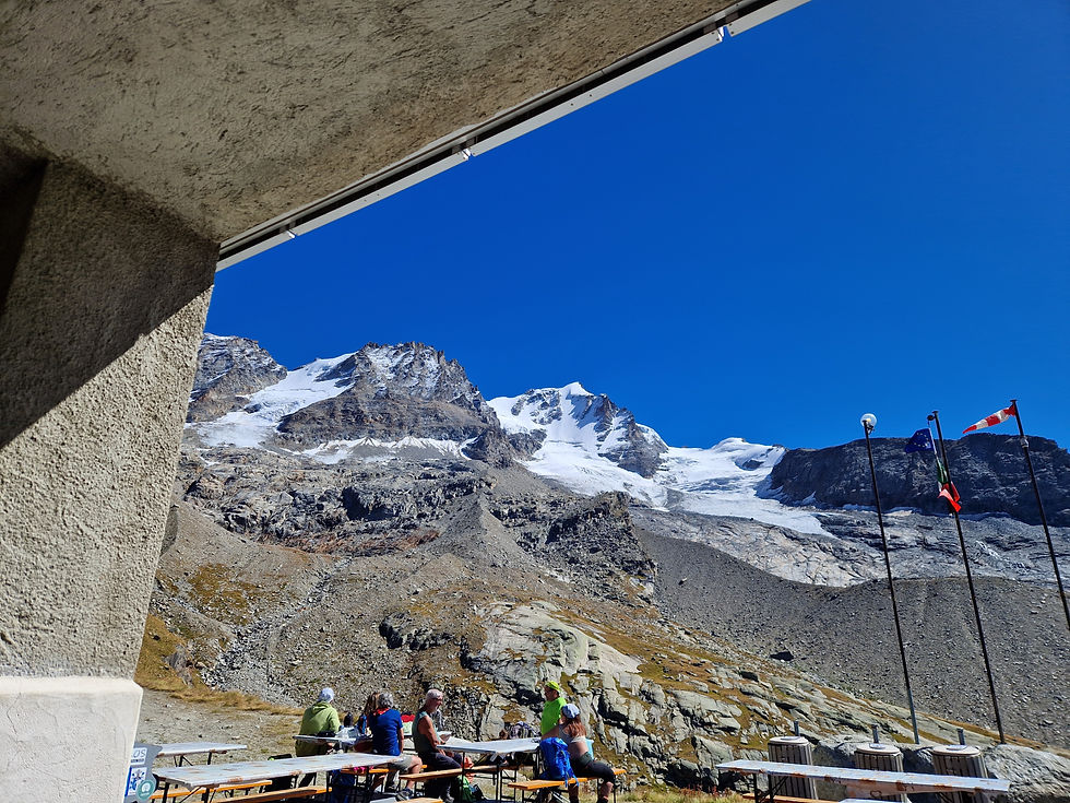 Hut Coca Cola/cappuccino post climb, heaven!