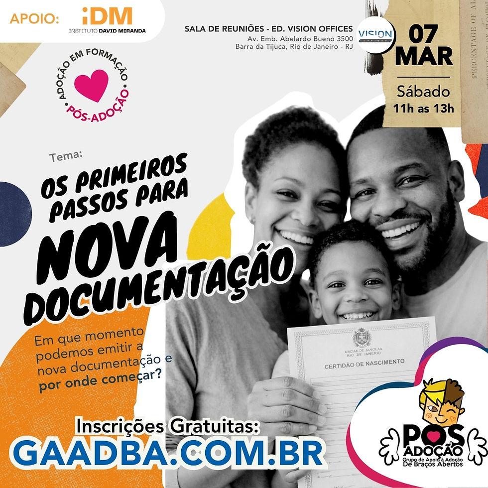 Encontro PÓS-ADOÇÃO :: Primeiros Passos para Nova Documentação