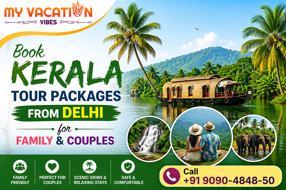 Book Kerala Tour Packages from Delhi for Family & Couples