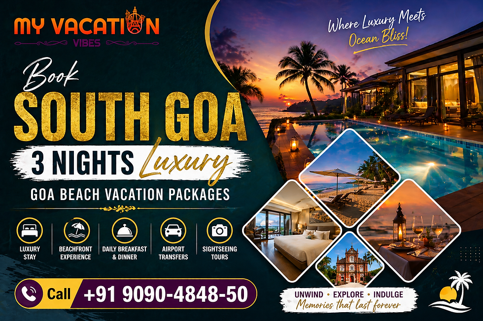 Book South Goa 3 Nights Luxury Goa Beach Vacation Packages