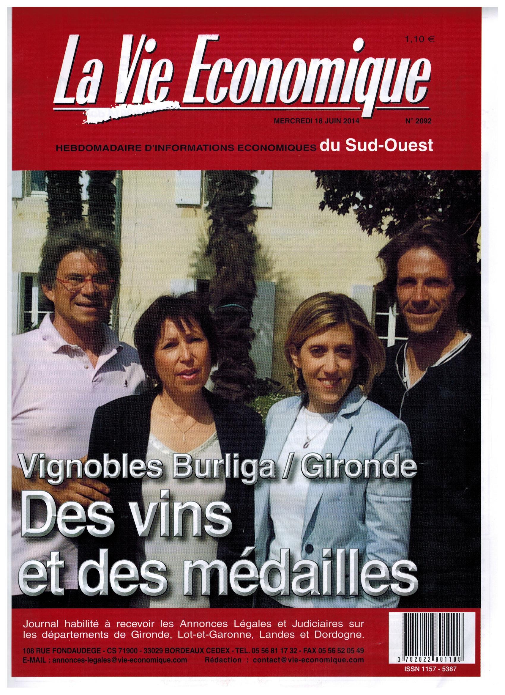 2014-06-18 La Vie Economique_LaUne