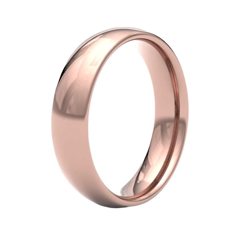 Thumbnail: 18 CT Rose Gold Court Classic Wedding Band