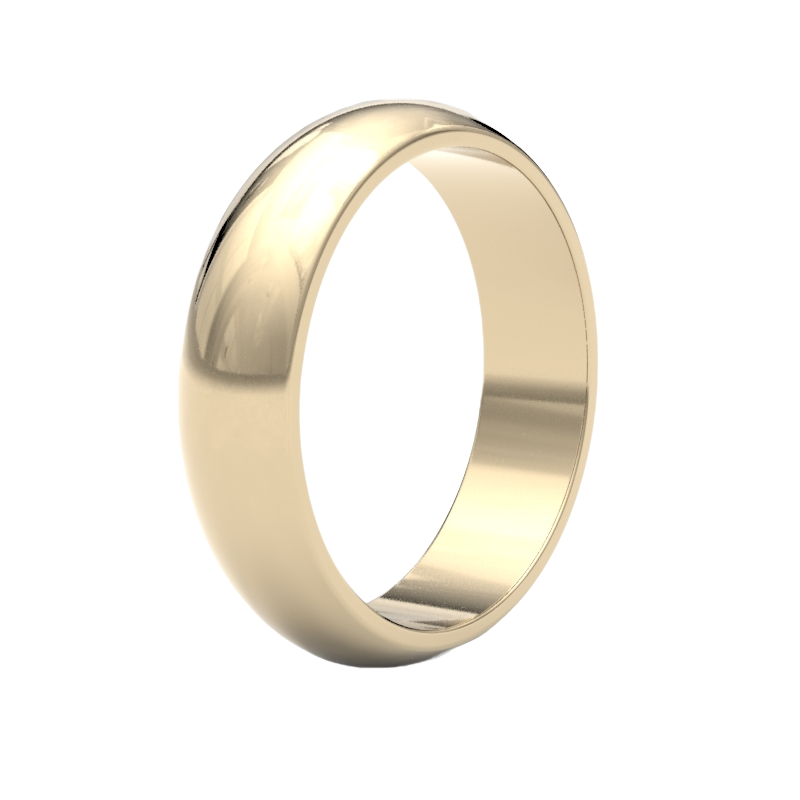 Thumbnail: 18 CT Yellow Gold  D Shape Classic Wedding Band