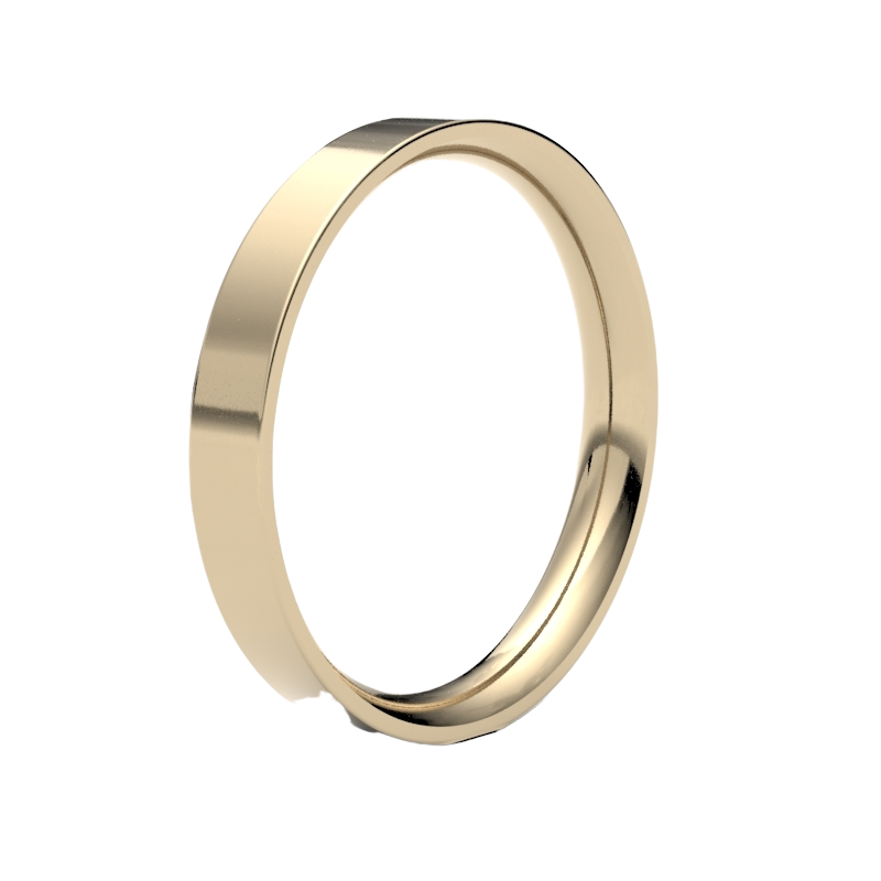 Thumbnail: 18 CT Yellow Gold  Flat Court Classic Wedding Band