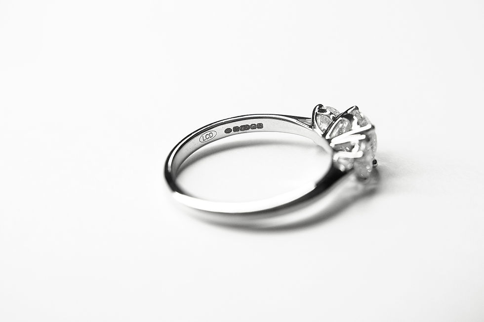 Thumbnail: 2.35 CT F Color VS Clarity 8k White Gold Diamond Ring With Simple Setting