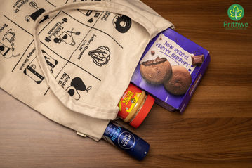 prithwe white tote bag