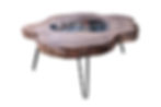 Bagasi Coffee Table Greystone with glass W-110 D-130 H-48