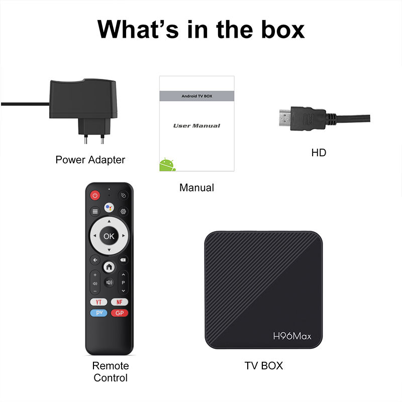 サムネイル： H96 MAX RK3518 TV Box Android14 Smart TV BOX Wifi6 BT5.4 4K Quad-Core Ethernet G