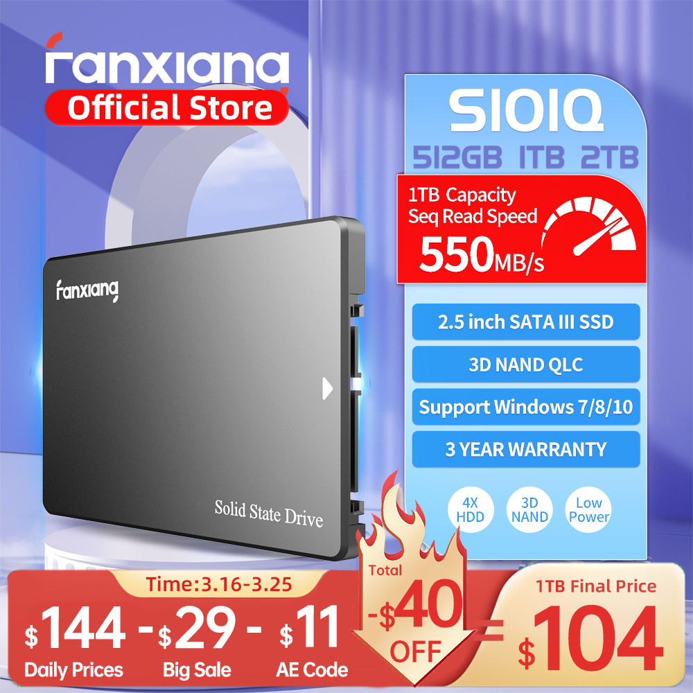 Fanxiang SSD S101Q 2.5 inch SATA SSD 256GB 512GB 1TB 2TB 560MB/s Hard Drive SATA