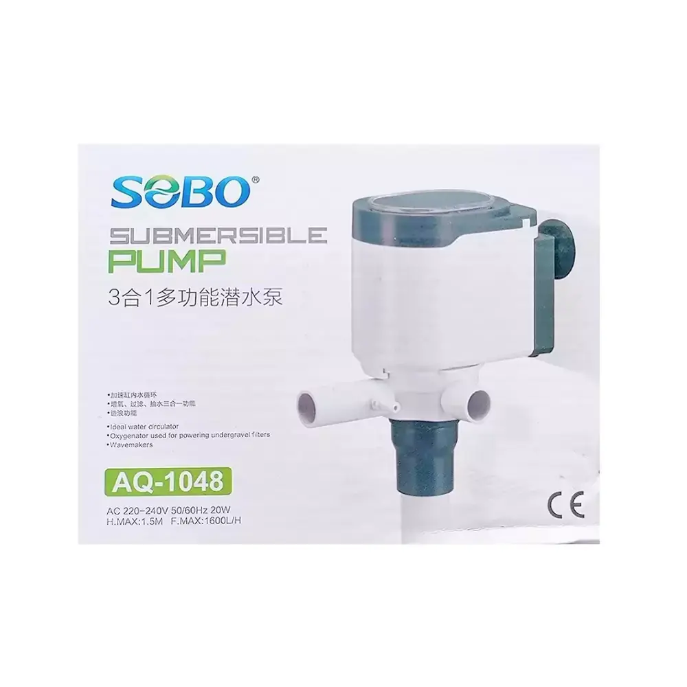 SOBO, CABEZA DE PODER, AQ-1048, H.MAX 1.5M, F.MAX 1600L/H