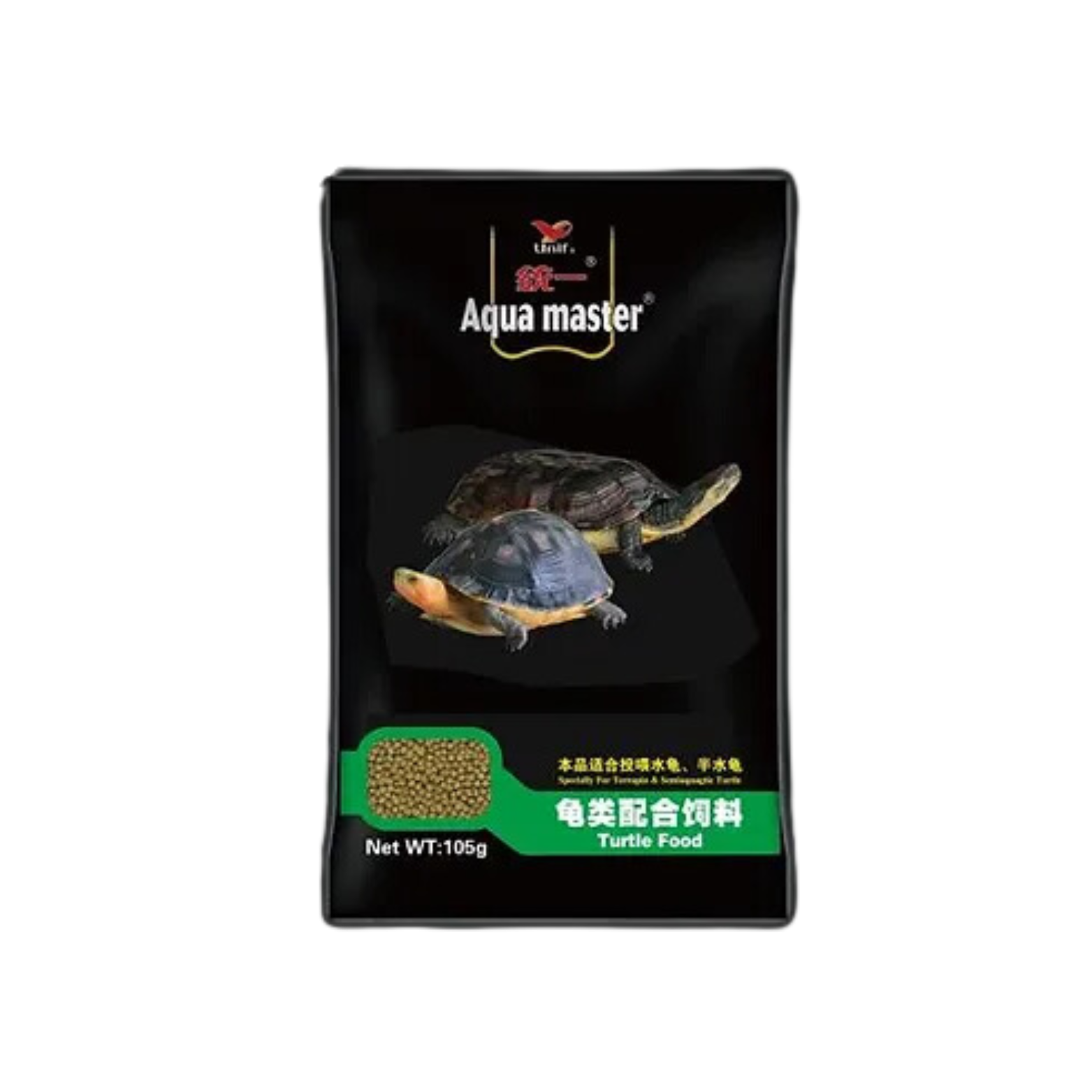 AQUA MASTER TORTUGA, PELLET TALLA S, 105 GRAMOS