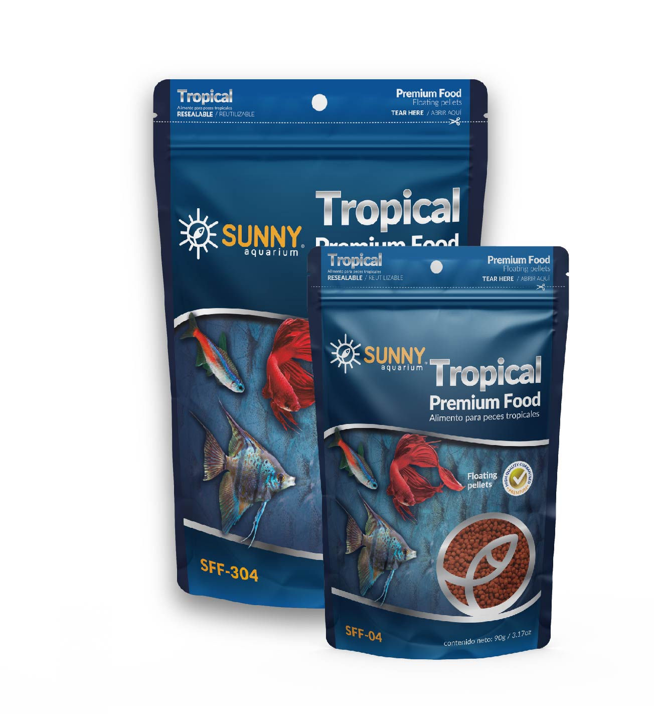 SUNNY, ALIMENTO TROPICAL MINI PELLET, 300 GRAMOS
