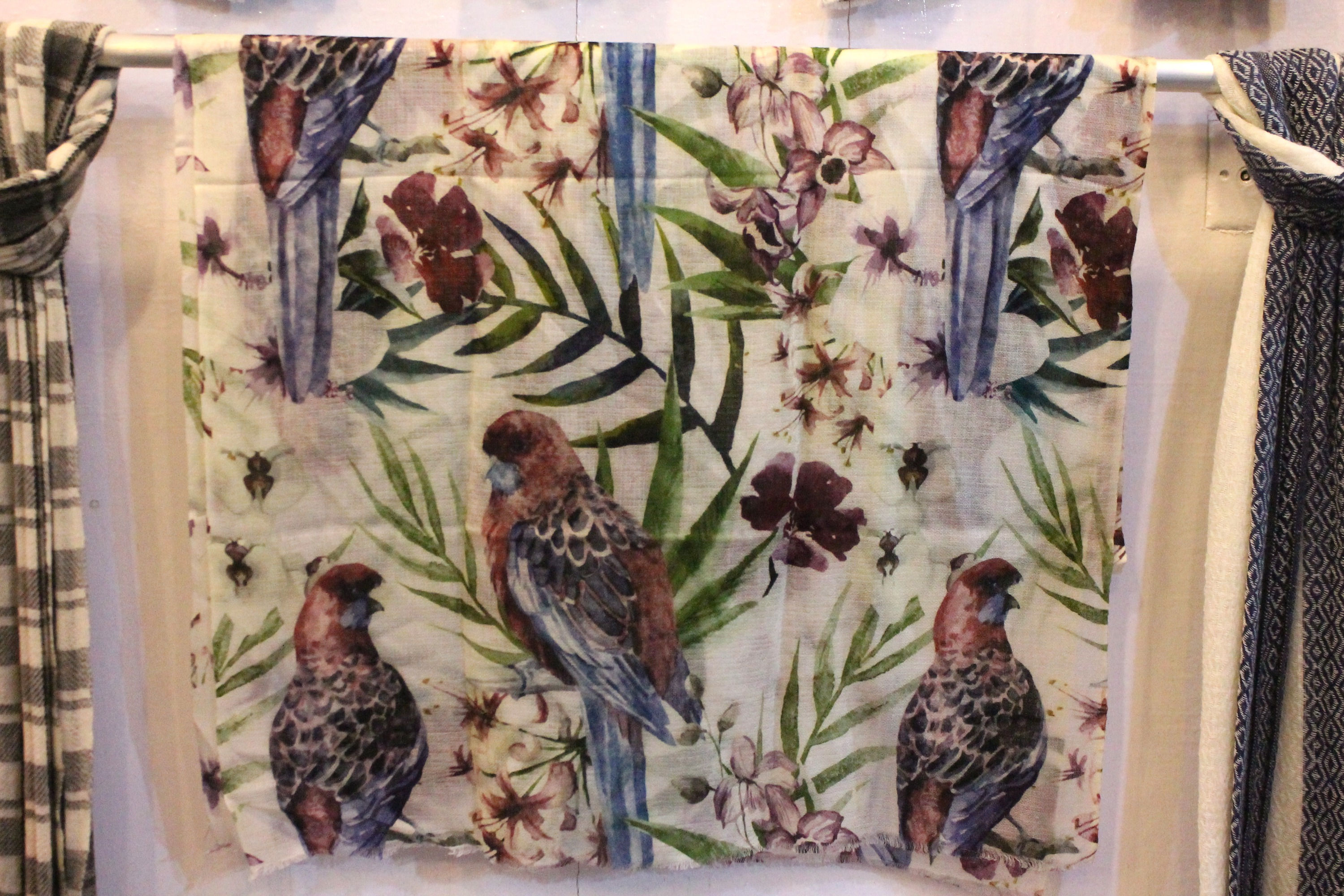 Bird printed stole