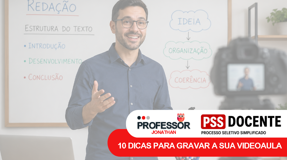professor gravando a videoaula