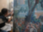 Consolidation of hand made wallpaper