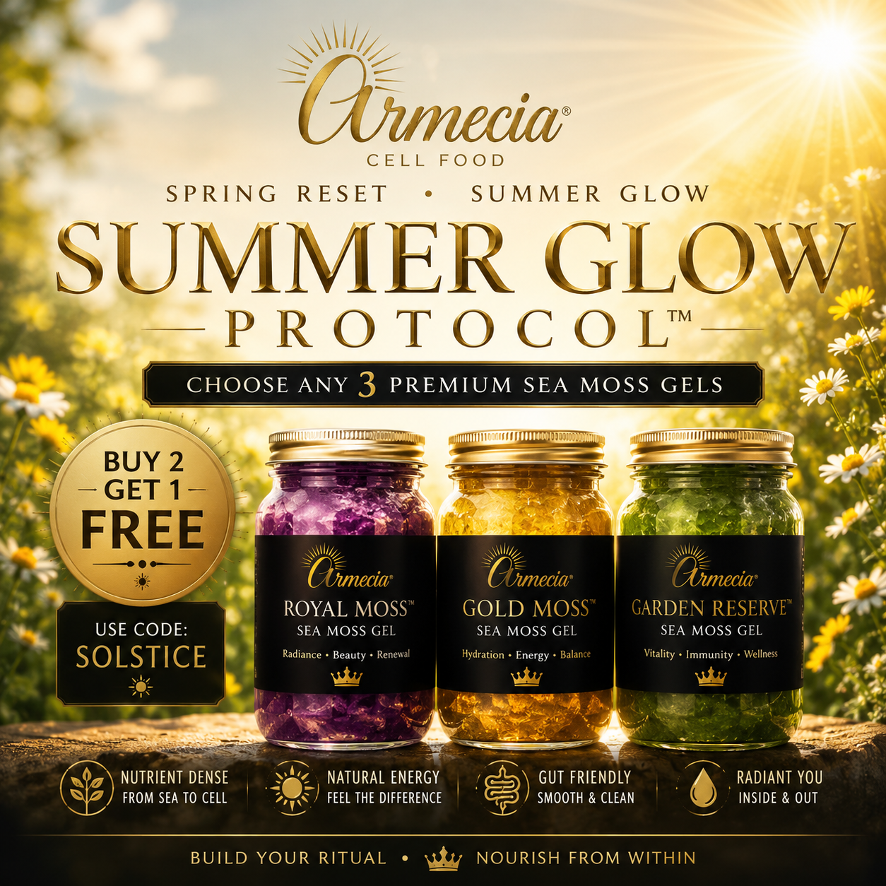 Summer Glow Protocol™ Sea Moss Gel | Wildcrafted St. Lucia Irish Sea Moss