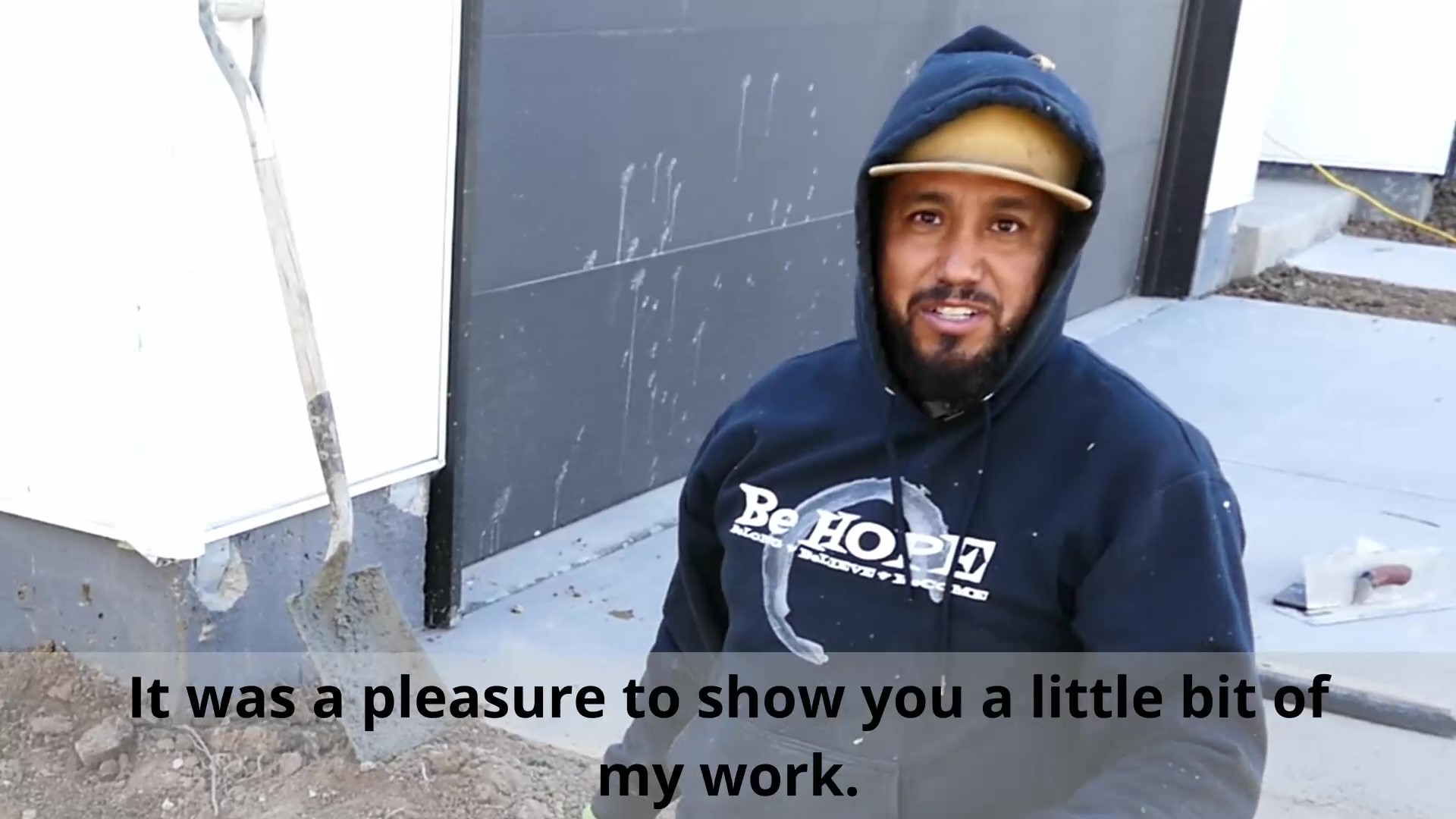 Concrete finisher explains job