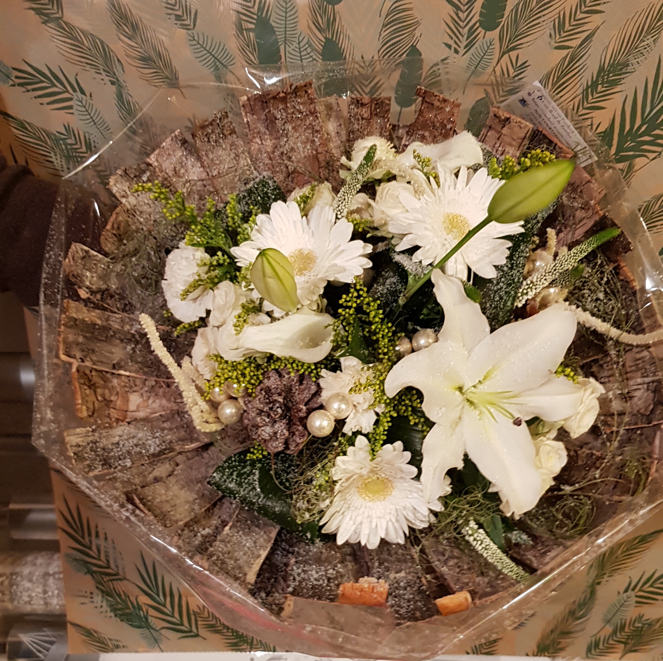 Bouquet rond hivernal