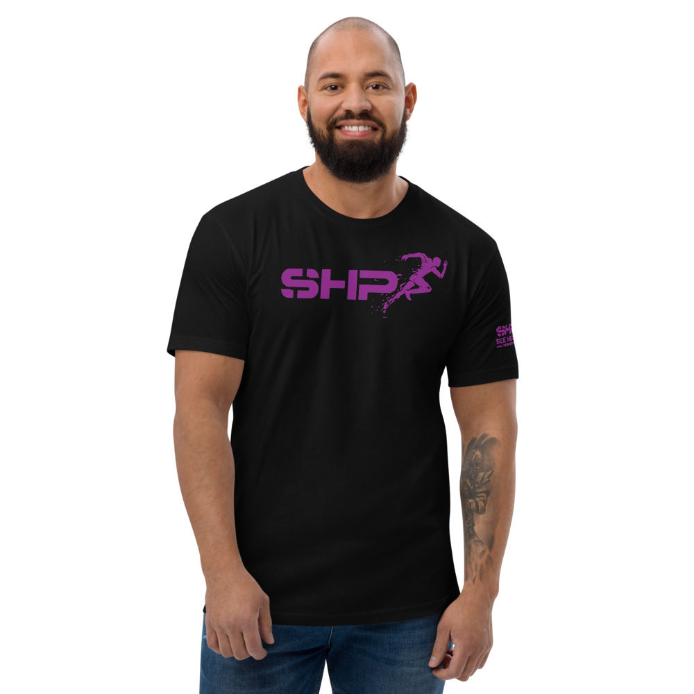 SHP ALL Purple Logo Fitted T-Shirt