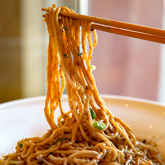 House Noodles with Fried Mince 脆臊面 in Bao House