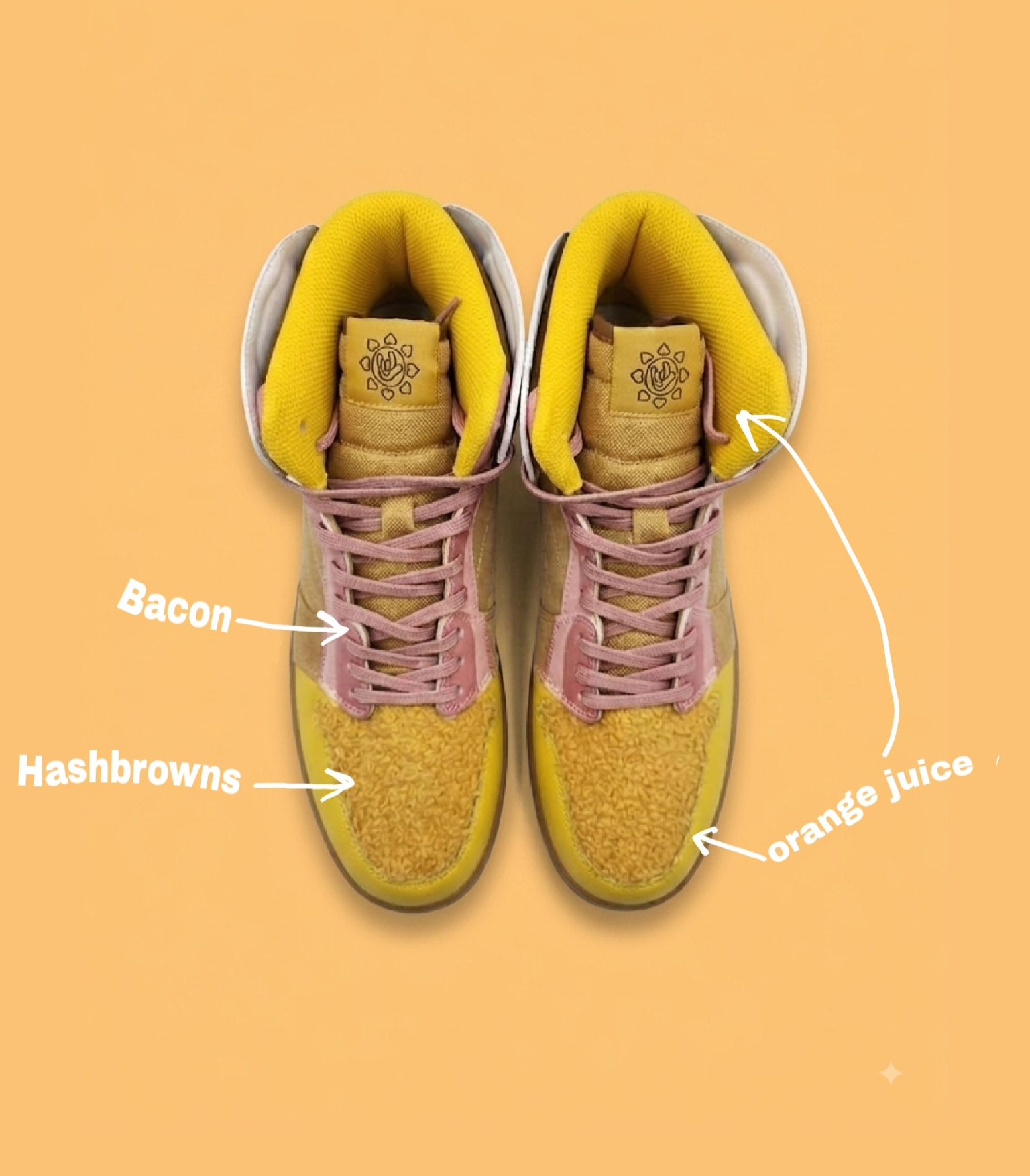 Breakfast society high top sneakers