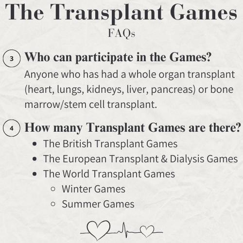 Transplant Games Frequently Asked Questions #2